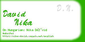 david nika business card